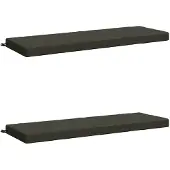 vidaXL Bankkussens SOEST 2 st 100% Polyester Antraciet 150 x 50 x 8 cm