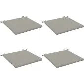 vidaXL Zitkussens SOEST 4 st 100% Polyester Grijs 70 x 70 x 3 cm