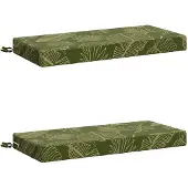 vidaXL Bankkussens SOEST 2 st 100% Polyester Blad Design