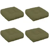 vidaXL 4-Piece Zitkussens VIANEN 4 st 100% Polyester Olijfgroen