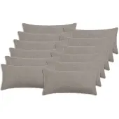 vidaXL Kussensloop 12 st HEERLEN Lichtgrijs 40 x 80 cm Bouclé