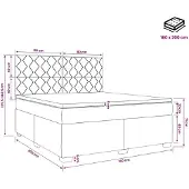 vidaXL Boxspringbed met matras, donkergrijs, 160 x 200 cm, fluweel