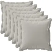 vidaXL Kussensloop 6 st HOUTEN Grijs 60 x 60 cm Polyester