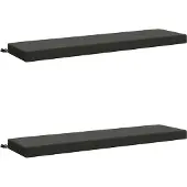 vidaXL Bankkussens SOEST 2 st 100% Polyester Antraciet 140 x 40 x 8 cm
