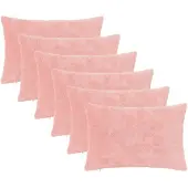 vidaXL Kussensloop 6 st HEERLEN Roze 40 x 60 cm Nep Konijnenbont