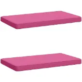 vidaXL 2-delige Bankkussens VUGHT 2 st 100% Polyester Roze