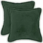 vidaXL Kussensloop 2 st HOUTEN Donkergroen 35 x 35 cm Bouclé