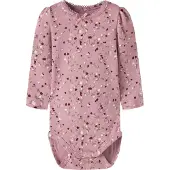 Name it BABY gebreide gebloemde romper - lila Paars Meisjes Katoen Ronde hals - maat 74