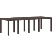 vidaXL Tuintafel, bruin, 250 x 100 x 73 cm, polyrotan