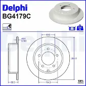 Delphi BG4179C Remschijf