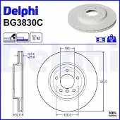 Delphi BG3830C Remschijf