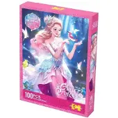 Askato Prinses puzzel 100 elementen met glitters - magisch plezier