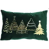 Unique living - Sierkussen Gold Dark Green - 40x60cm