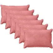 vidaXL Kussensloop 6 st HOUTEN Roze 50 x 75 cm Fluweel