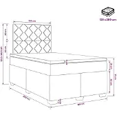vidaXL Boxspringbed met matras Donkergrijs 120 x 200 cm Fluweel
