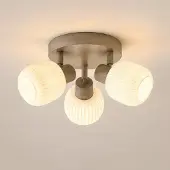 NOLA Plafondlampe , Evey, dimbare, Wit, Woonkamer, Glas, Scandinavisch
