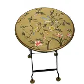 Meander Klaptafel rond Vogel Ø45xH61,5cm goud