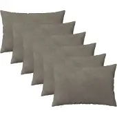 vidaXL Kussensloop 6 st HEERLEN Lichtgrijs 40 x 60 cm fluweel