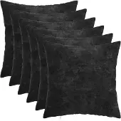 vidaXL Kussensloop 6 st HEERLEN Antraciet 40 x 40 cm Chenille Stof