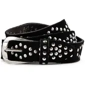 B.belt Studded belt Leder 80 cm zwart