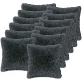 vidaXL Kussen 12 st HEERLEN Antraciet 45 x 45 cm PV Fleece