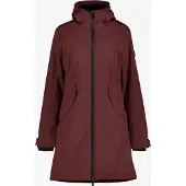 Kjelvik lange dames softshell jas bordeauxrood maat XXXL