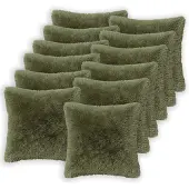 vidaXL Kussen 12 st HEERLEN Groen 50 x 50 cm PV Fleece
