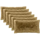 vidaXL Kussen 6 st HEERLEN Lichtgrijs 40 x 80 cm PV Fleece