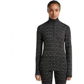 Icebreaker Merino 260 Oasis Vertex LS Half Zip AlpGeo Shirt Dames (Maat - XS, Kleur - Black/Snow/J)