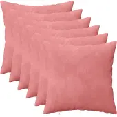 vidaXL Kussen met kussen HEERLEN 6 st Roze fluweel