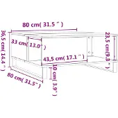 vidaXL Salontafel, wit, 80x80x36,5 cm, houtvezel