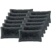 vidaXL Kussen 12 st HEERLEN Antraciet 40 x 80 cm PV Fleece
