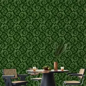 Bimago Waterbestendig Behang – Evening Green – Premium Vlies – 50 x 1000 cm – 5 m² – Meerkleurig – Voor Keuken, Badkamer, Woonkamer en Slaapkamer