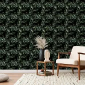 Bimago Behang – Winged Green – Premium Vliesbehang – 50 x 1000 cm – 5 m² – Meerkleurig – Modern Wandbehang voor Woonkamer, Slaapkamer, Kinderkamer en Kantoor