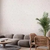 Bimago Behang – Star Map - Delicate Constellations in Warm Shades – Premium Vliesbehang – 50 x 1000 cm – 5 m² – Meerkleurig – Modern Wandbehang voor Woonkamer, Slaapkamer, Kinderkamer en Kantoor