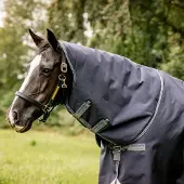 Horseware Optimo Uitloopkap 150g Navy/Thunderstorm Grey & Silver Medium