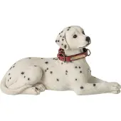 J-Line Liggende dalmatiër - polyresin - wit/zwart