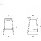 Unique METRO Keukenkruk 62cm - Wit Zitting - Stijlvol & Comfortabel