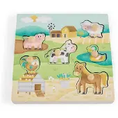 Eurekakids Friends Houten Muzikale Puzzel-boerderij