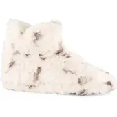Thu!s hoge dames pluche pantoffels beige maat 41