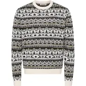 Only & Sons Trui 'ONSX-MAS 2' olijfgroen / zwart / wolwit