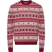 Only & Sons Trui 'ONSX-MAS 2' crème / robijnrood / cranberry