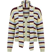 Trendyol Gebreid vest lichtblauw / chocoladebruin / geel / lichtgroen