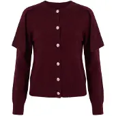 Trendyol Gebreid vest bordeaux