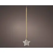 Lumineo Kersthanger Ster In Ring Transparant Met Verlichting 6,5 X 26 X 26 Cm