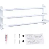 Arhatreya Wandrek voor Handdoeken 40cm Mat Wit - 3 Lagen