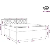 vidaXL Boxspringbed met matras Zwart 140 x 200 cm Fluweel