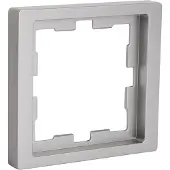 Merten D-Life afdekraam - inbouw - 1-voudig - RVS kleur