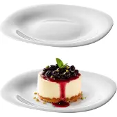 Kadax Wit Glazen Dessertbord 21,5 cm - Stijlvol & Praktisch