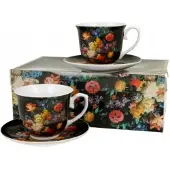 Duo Koffie- en Theekopjes Set (2x) met Schotels, 250ml